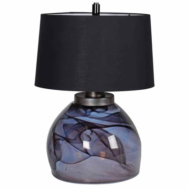 purple glass table lamp