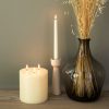 TRIPLE FLAME PILLAR LED  CANDLE 15 X 15 CM