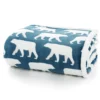 Bear Printed Flannel Throw - Image 2