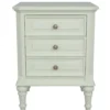Nessa 3 Drawer Bedside – Lime White