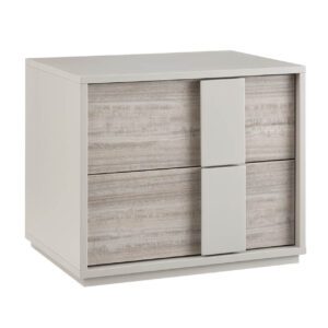Julian  Bedside Table 2 Drawer Grey