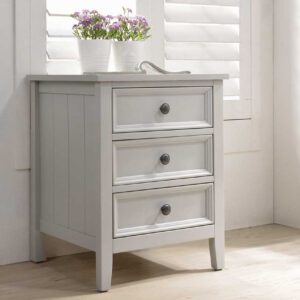 lila 3 Drawer Bedside Table Clay