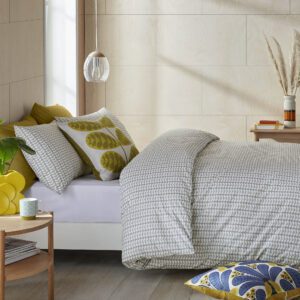Orla kiely...Tiny Stem Cotton Bedding,LIGHT GREY