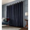 Laura Ashley Barley Embossed Midnight Ready Made Curtains - Image 3