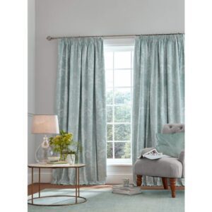 Laura Ashley Josette Duck Egg Ready Made Curtains  TAPE TOP