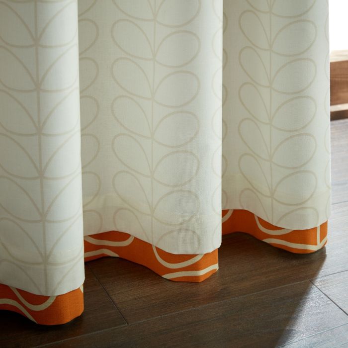 Orla Kiely Linear Stem Burnt Orange Ready Made Curtains - Image 3