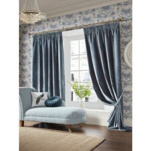 Laura Ashley Loretta Dark Seaspray Ready Made Curtains