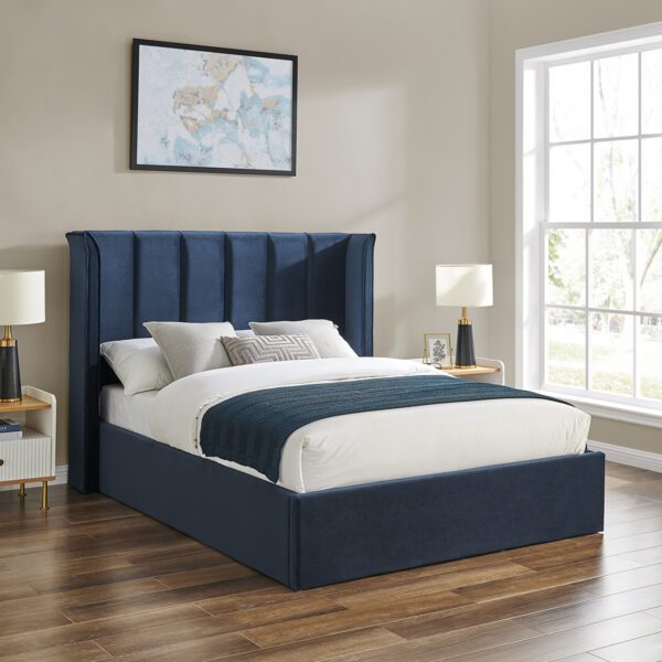 LEANNE STORAGE BED FRAME NAVY - Image 2