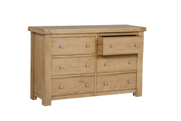 Delia 6 Drawer Dressing Chest Oak - Image 2