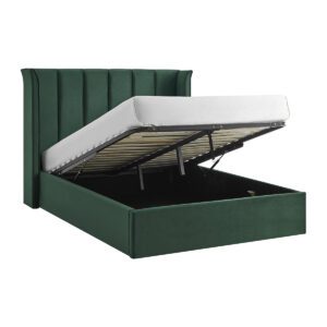 LEANNE STORAGE BED FRAME EMERALD GREEN
