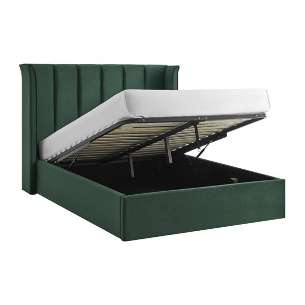LEANNE STORAGE BED FRAME EMERALD GREEN