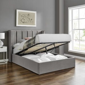 LEANNE STORAGE BED FRAME SILVER