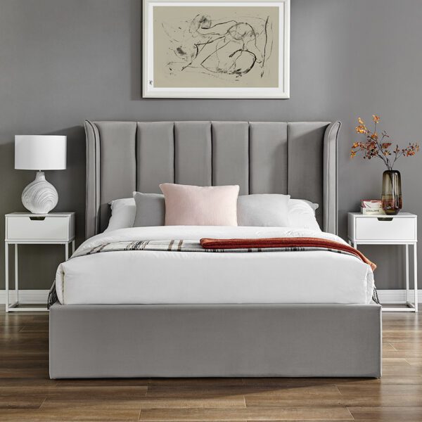 LEANNE STORAGE BED FRAME SILVER - Image 3