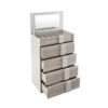Janice Chest 4 Drawer open top tall Grey - Image 2