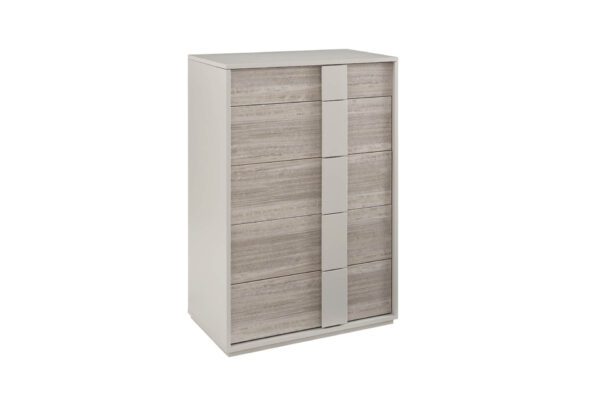 Janice Chest 4 Drawer open top tall Grey