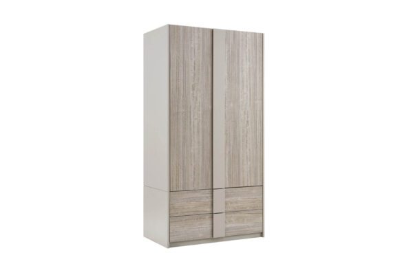Janice Wardrobe 2 Door/2 Drawer Grey