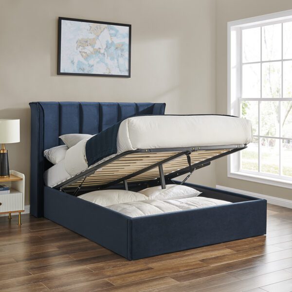 LEANNE STORAGE BED FRAME NAVY