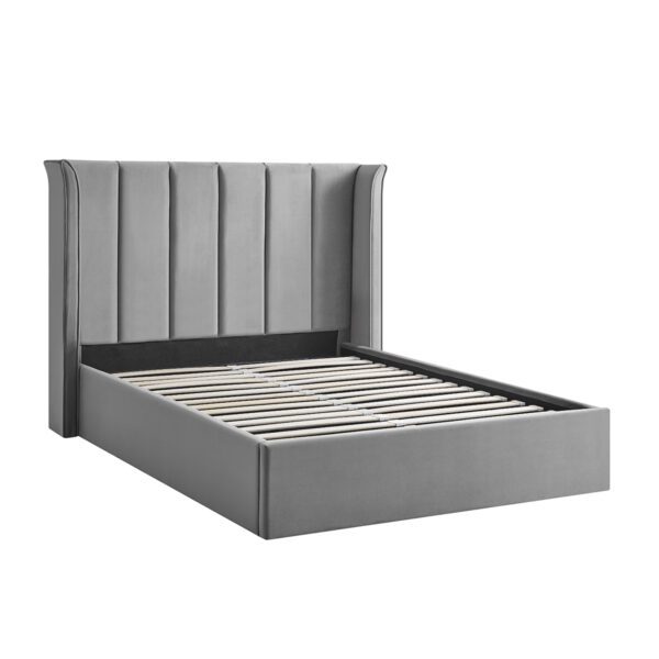 LEANNE STORAGE BED FRAME SILVER - Image 5