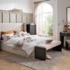 Randel 2 Drawer Dressing Table / Mirror/ Stool Ebony - Image 5
