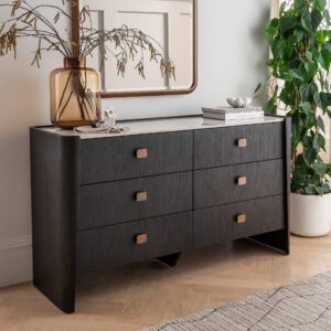 RANDEL  6 Drawer Chest of Drawers Ebony