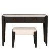 Randel 2 Drawer Dressing Table / Mirror/ Stool Ebony