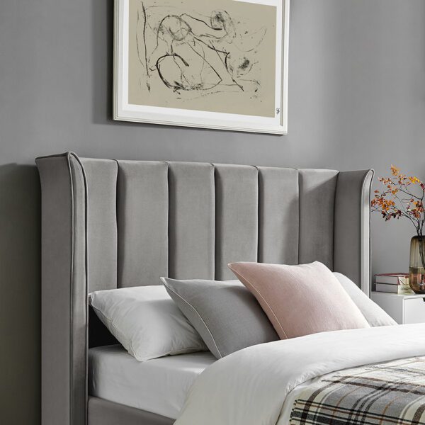 LEANNE STORAGE BED FRAME SILVER - Image 4