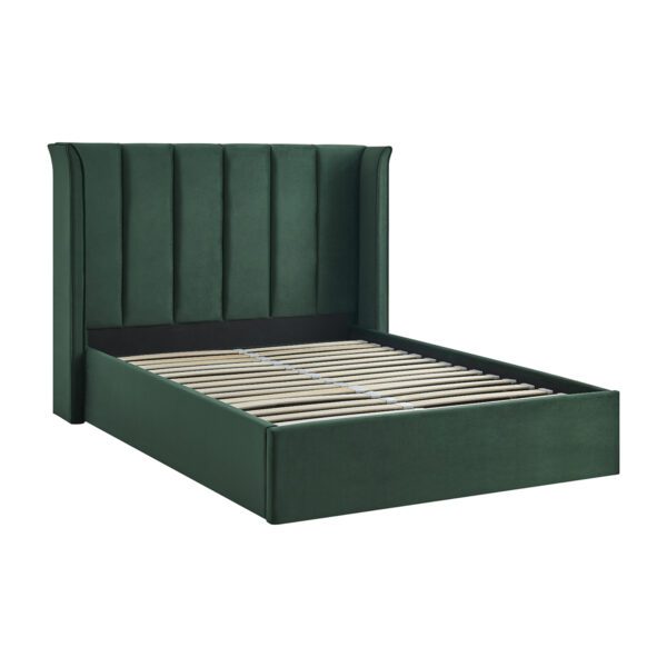 LEANNE STORAGE BED FRAME EMERALD GREEN - Image 7