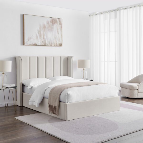 LEANNE STORAGE BED FRAME NATURAL - Image 2