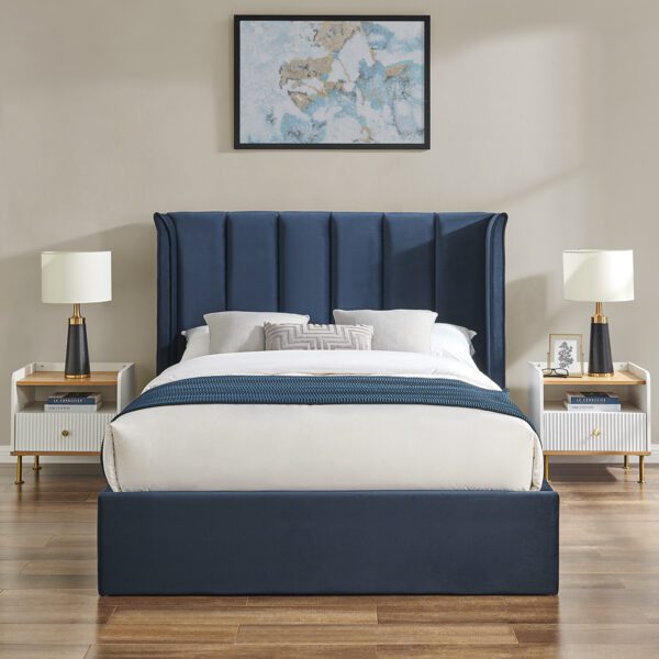 LEANNE STORAGE BED FRAME NAVY - Image 3