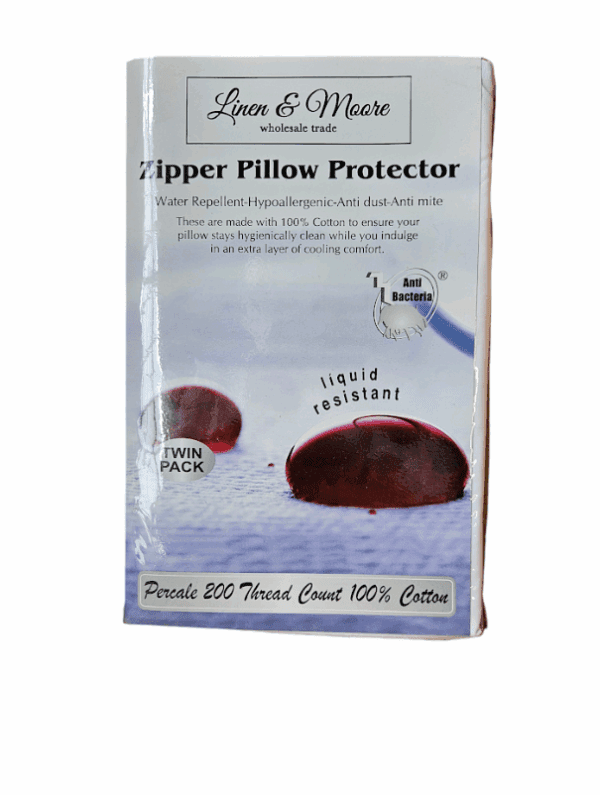 200 Tc Cotton Zipper Pillow protector Teflon coated