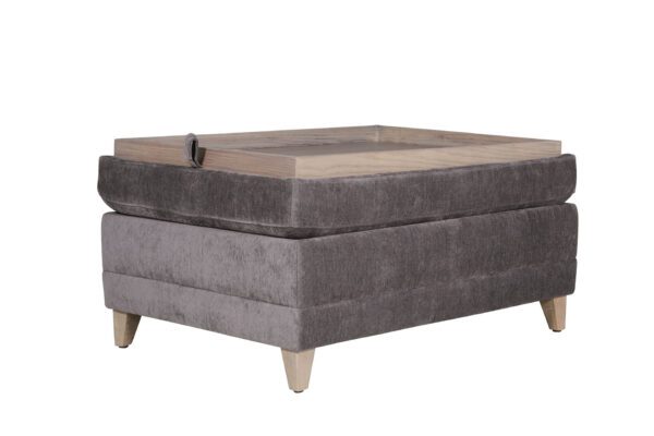 State storage ottoman in Grey - Image 2