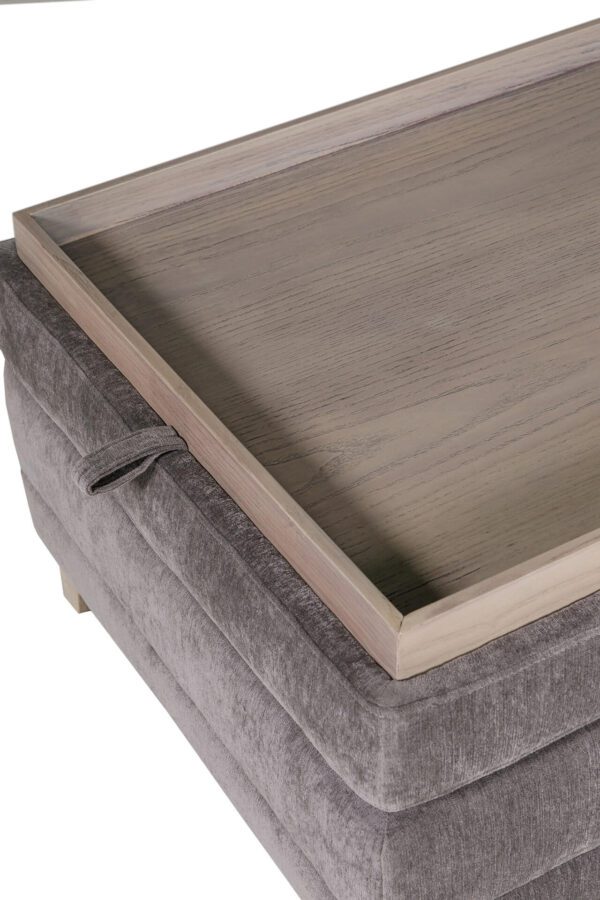 State storage ottoman in Grey - Image 3
