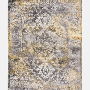 Floor  runner  Tika Medallion -Yellow  67x240
