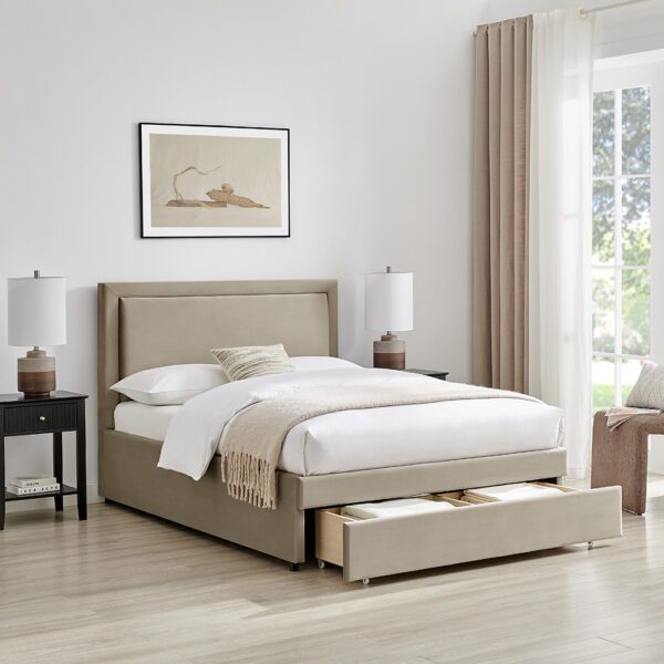 Ursula Drawer Bed Taupe