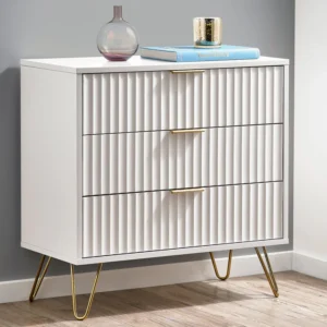 Masion 3 Drawer chest- Matt White
