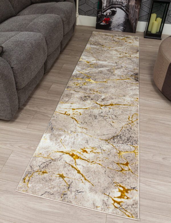 Floor Runner  -Glitz Marble Ochre  67x250