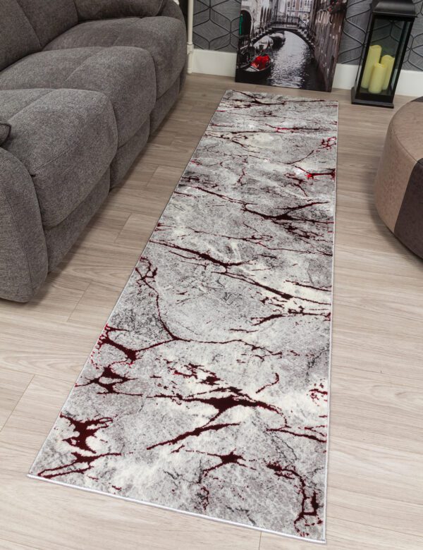 Floor Runner  -Glitz Marble Red 67x250