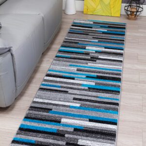 Floor Runner  -SAMBA LEVELS TEAL 67x250