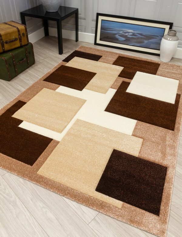 FLOOR  RUNNER  2 SIZES   TEMPO SQUARE  BEIGE - Image 2