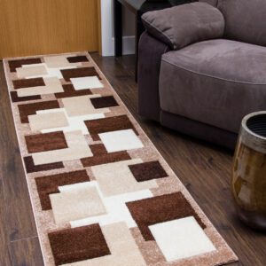 FLOOR  RUNNER  2 SIZES   TEMPO SQUARE  BEIGE