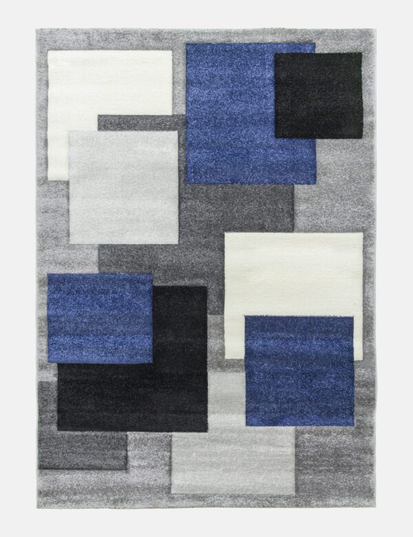 FLOOR  RUNNER  2 SIZES   TEMPO SQUARE NAVY