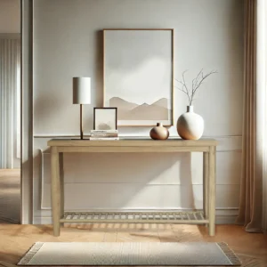 Kota Console Table with Shelf – Oak