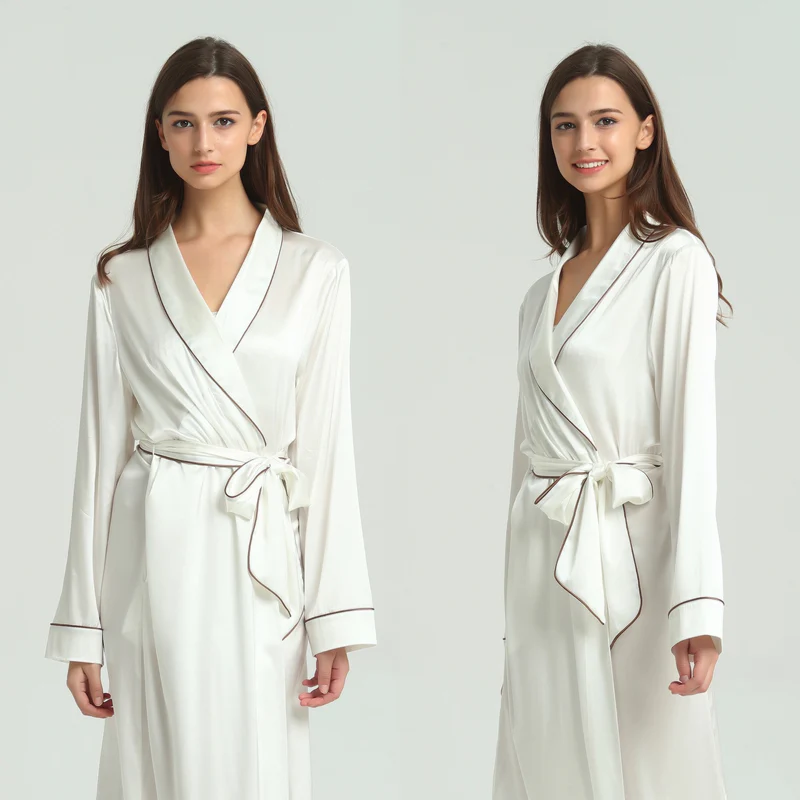 Ivory Silk Dressing Gown - Image 2