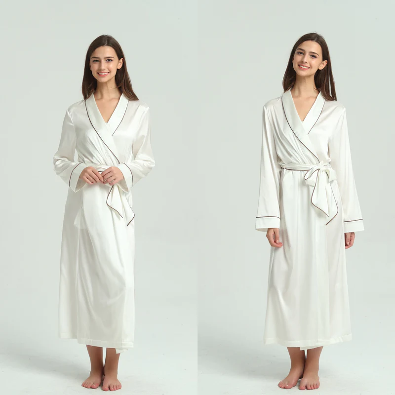 Ivory Silk Dressing Gown - Image 4