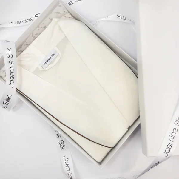 Ivory Silk Dressing Gown - Image 3
