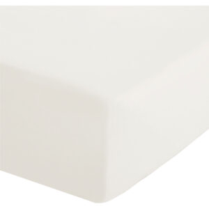 200 THREAD COUNT  COTTON BLEND PLAIN FITTED CREAM