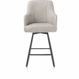 AVA ROTATING COUNTER STOOL  LIGHT  GREY