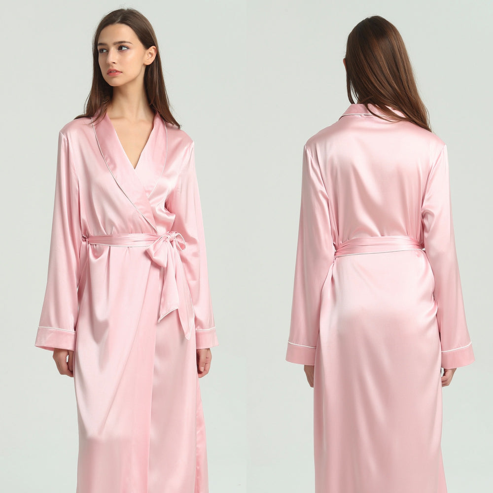 Pink Silk Dressing Gown - Image 2