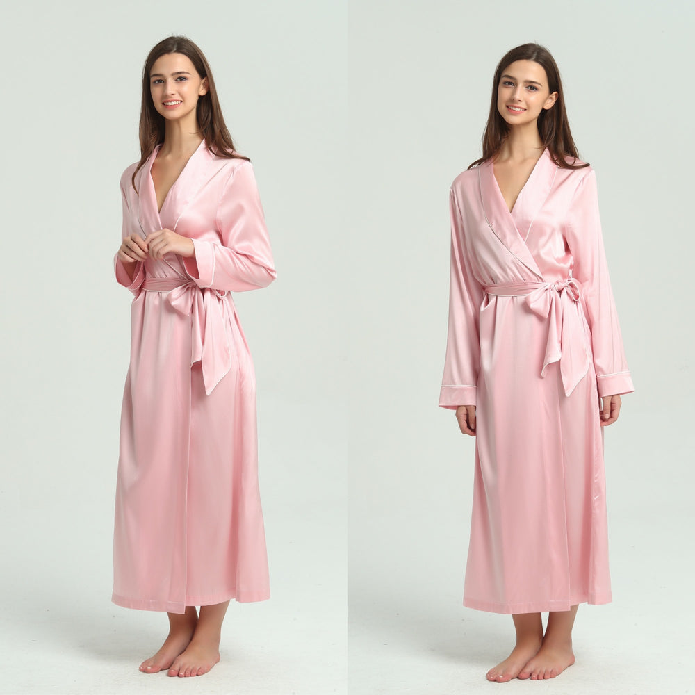 Pink Silk Dressing Gown - Image 3
