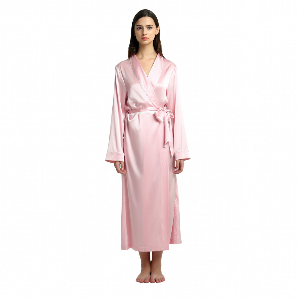 Pink Silk Dressing Gown